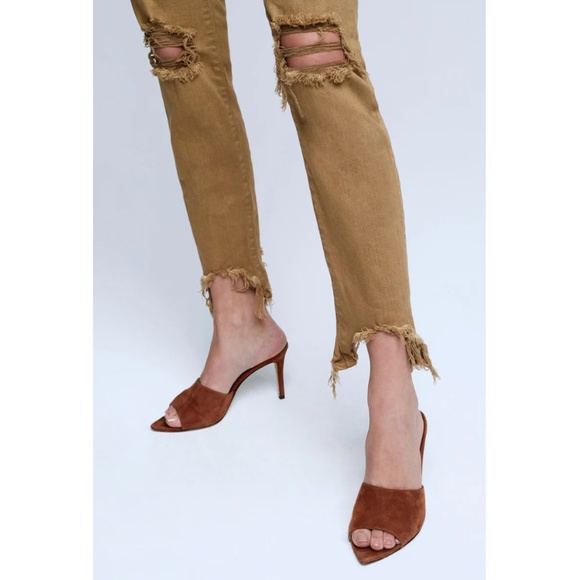 L'Agence's High Line High Rise Skinny Distressed Jeans in Sahara - Picture 11 of 13